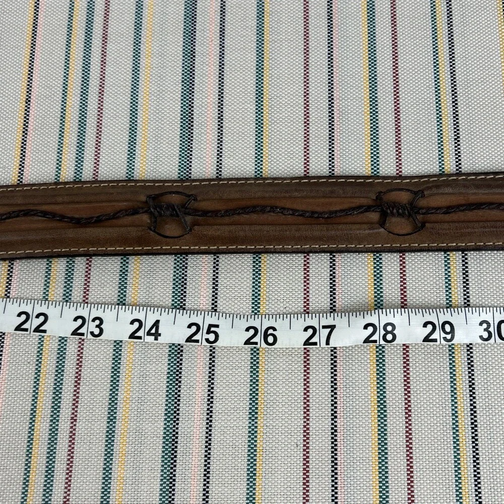 Justin Belt Mens Aged Bark Fenced in Belt C10817 Brown Barbed Wire Size 42